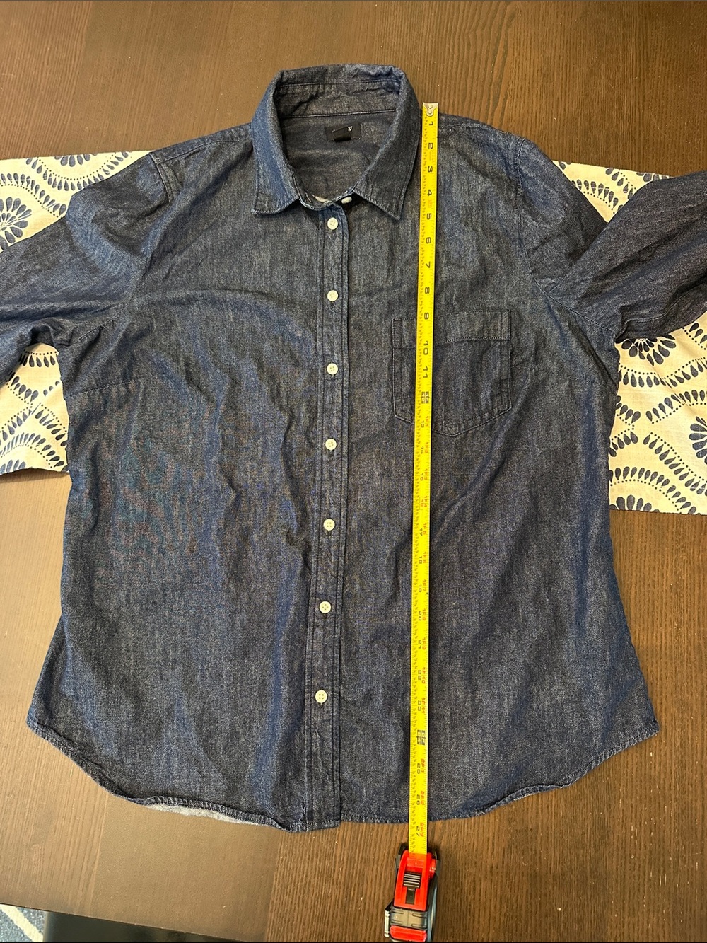 JCrew Women's Indigo Button-Up Shirt - Classic Casual size L - Picture 5 of 5
